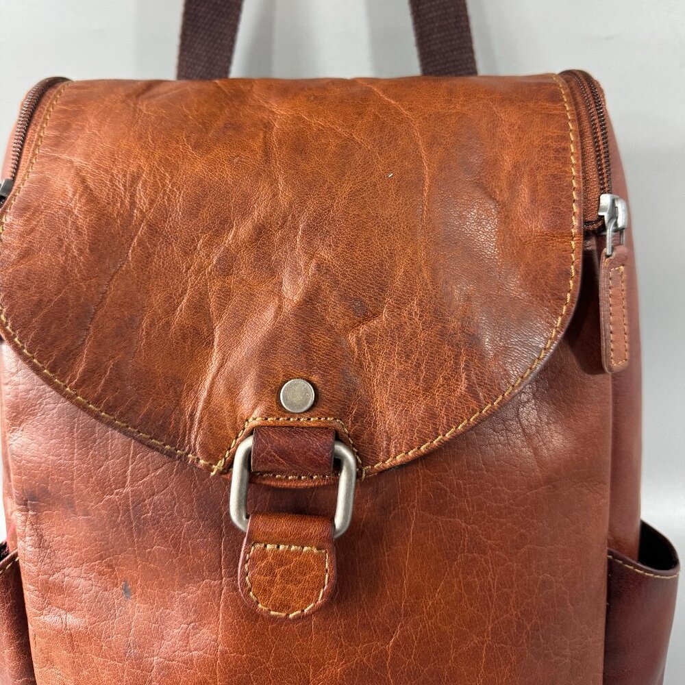 Brown Leather Backpack - image 2